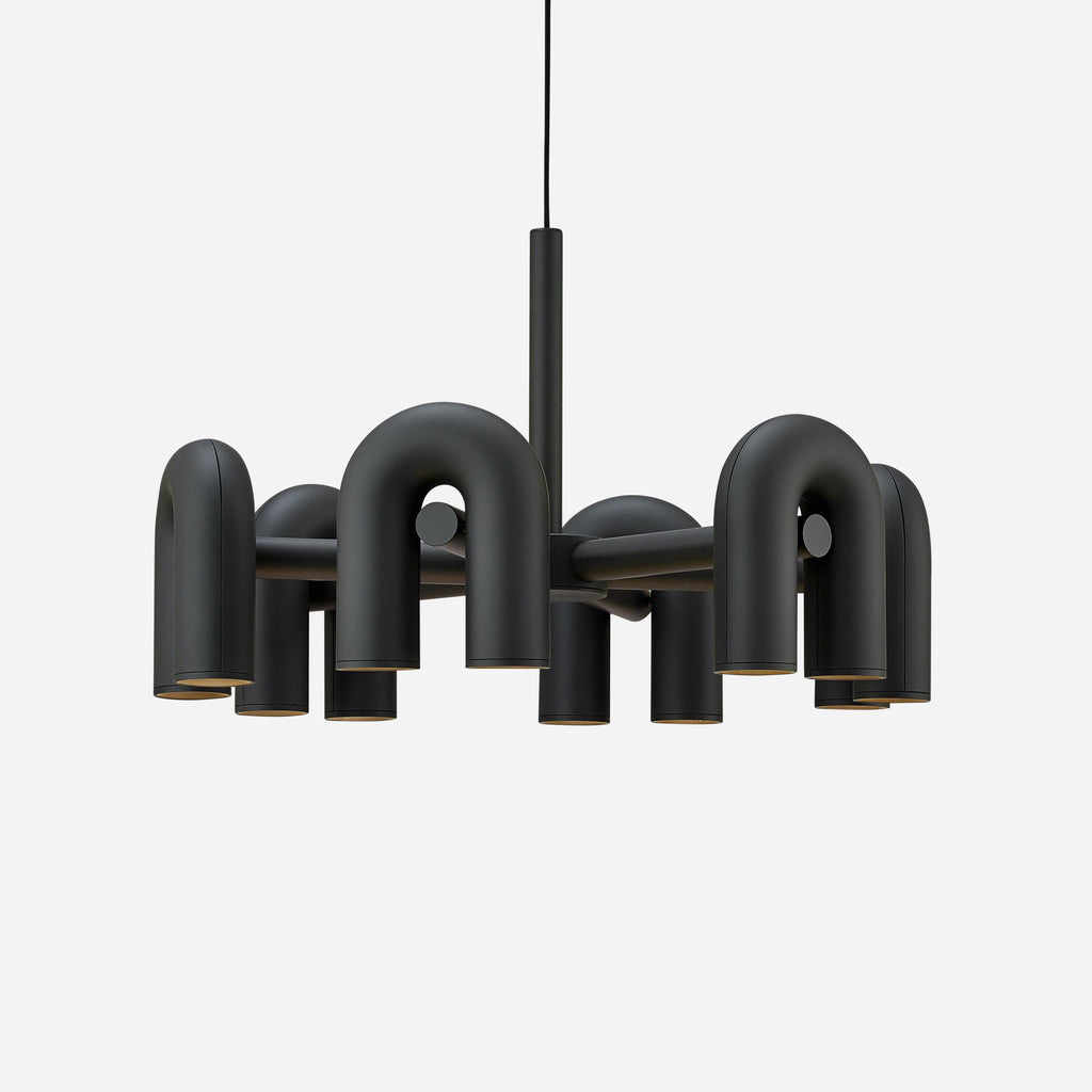Cirkus Chandelier, integreret LED, bevægelige U-hoveder, lineær eller cirkulær