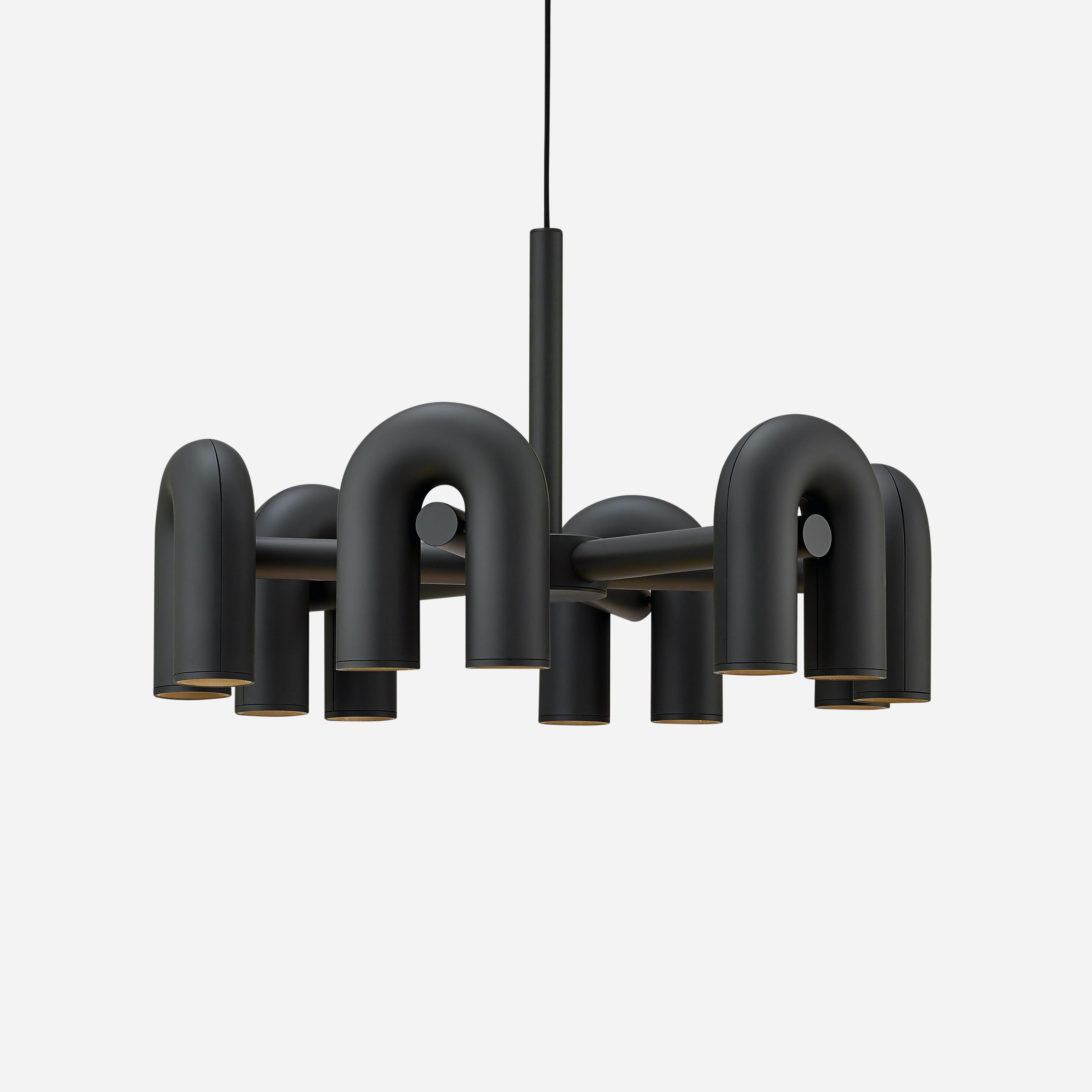 Cirkus Chandelier, integreret LED, bevægelige U-hoveder, lineær eller cirkulær