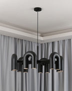 Cirkus Chandelier, integreret LED, bevægelige U-hoveder, lineær eller cirkulær