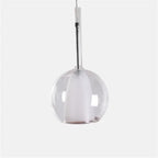 Glass Globe Pendant Light With G9 Base, Amber, Smoke Gray or Clear, 3 Sizes