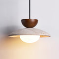 Natural Travertine Stone Pendant Light With Warm Ambient Glow