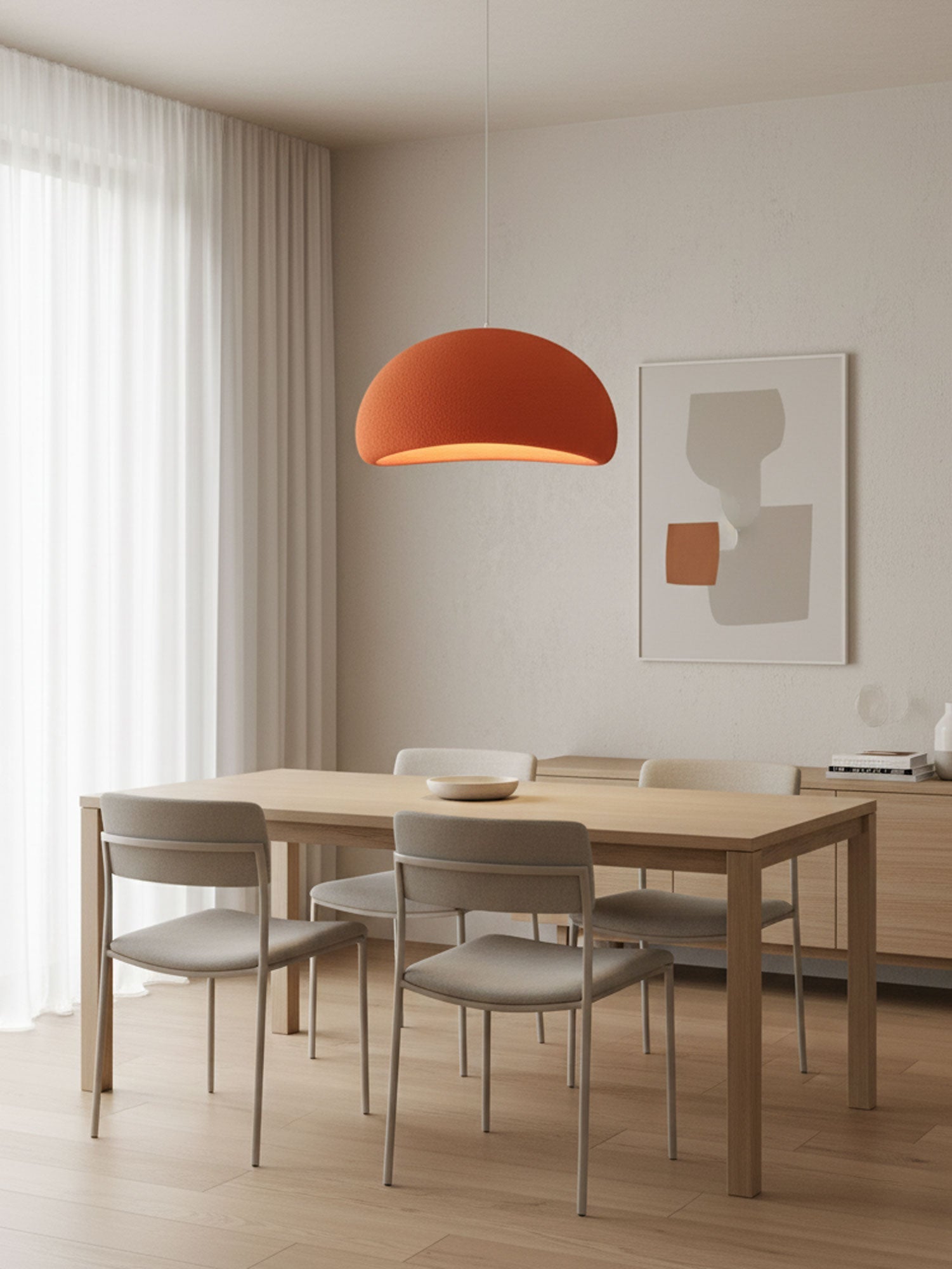 Pendant Light, Nubia Cloud Sphere, Polystyrene Shade, E26 LED