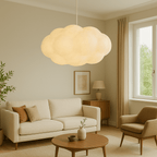 Cloud Shade Pendant Light, Warm White 3000K LED, Adjustable Ceiling Drop