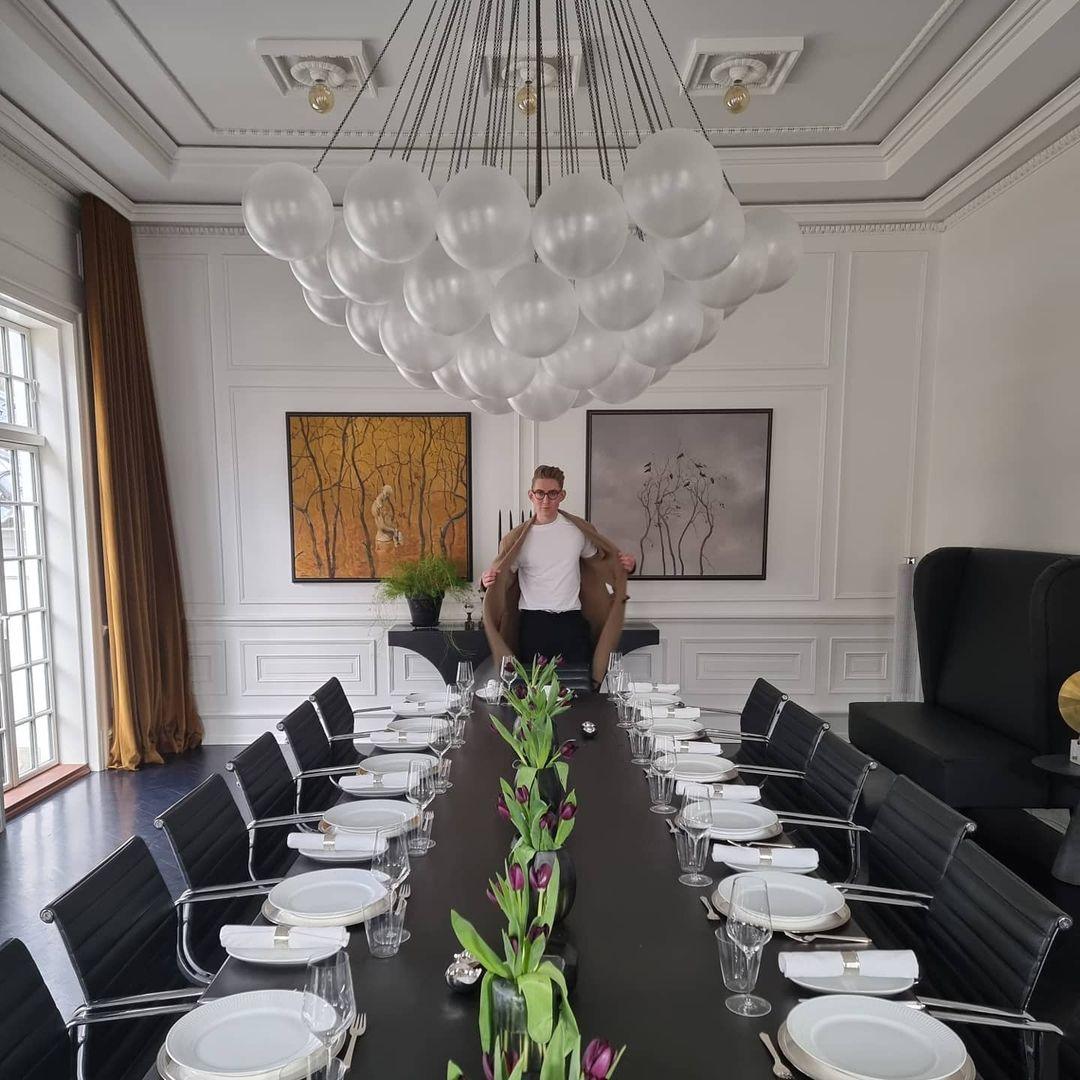 Frosted Glass Globe Bubble Chandelier, Gold, Black or Chrome, 19 to 73 Heads