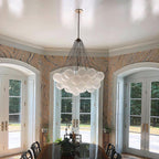 Frosted Glass Globe Bubble Chandelier, Gold, Black or Chrome, 19 to 73 Heads