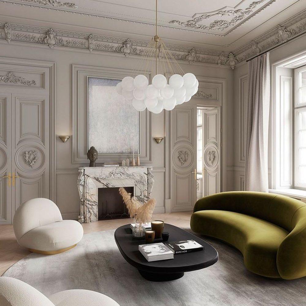 Frosted Glass Globe Bubble Chandelier, Gold, Black or Chrome, 19 to 73 Heads