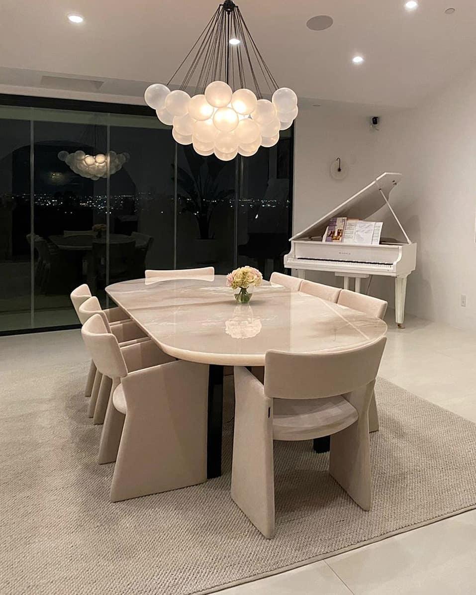 Boblekrone, håndmatte glasglobuser, guld eller sort, E27