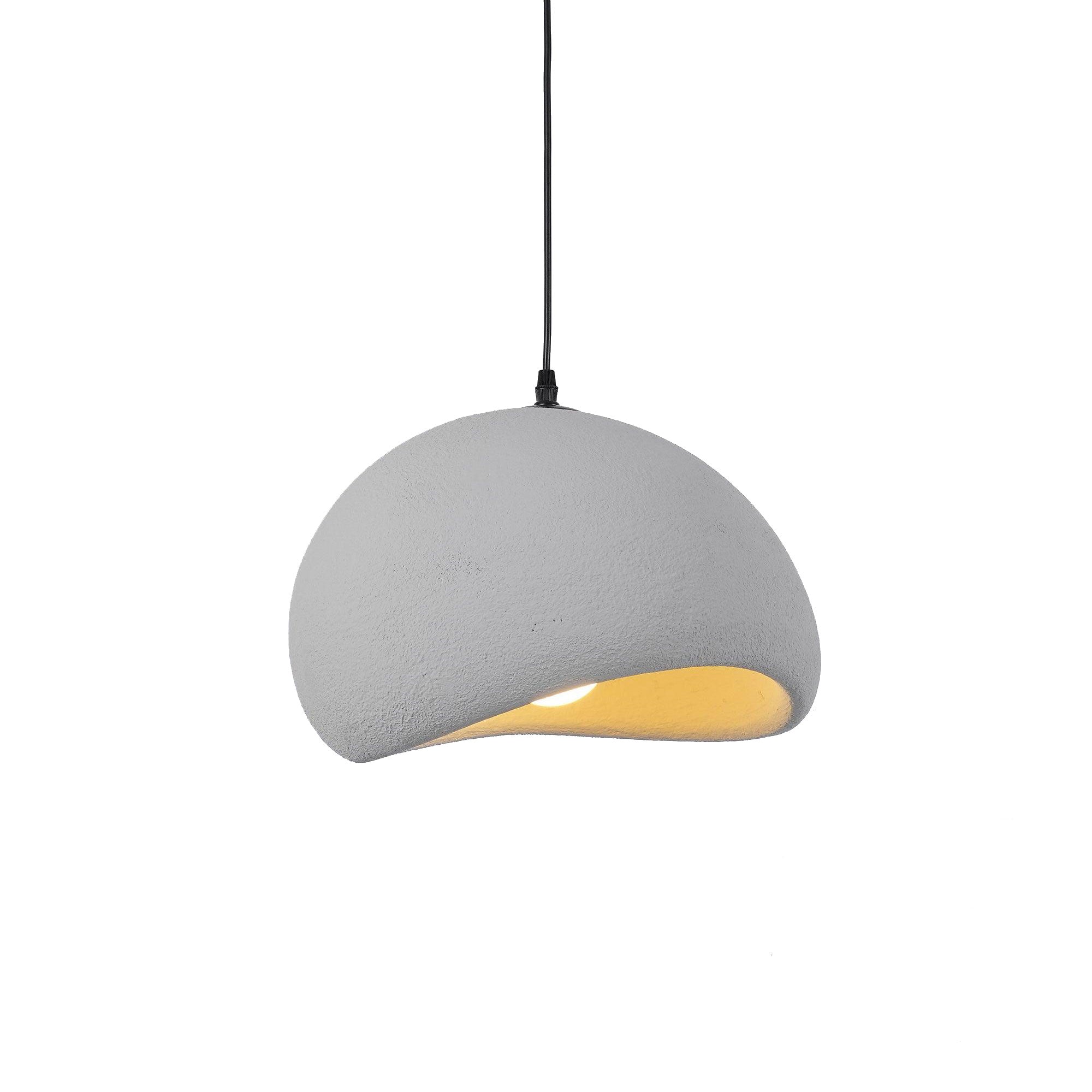 Soft sphere cloud pendant light with warm diffused glow
