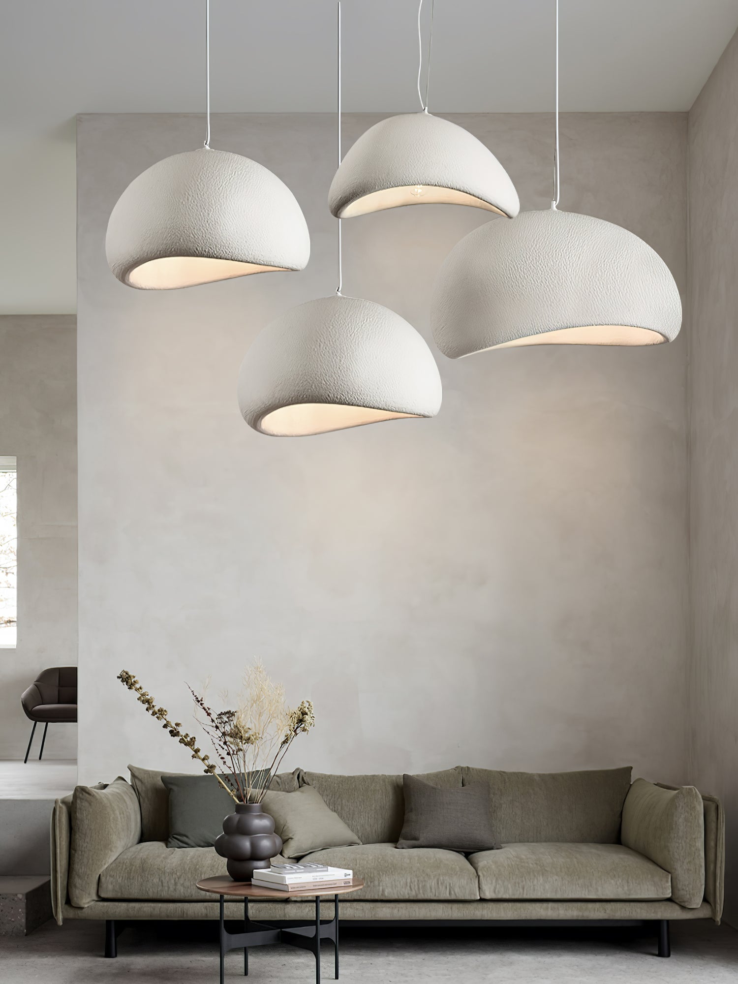 Pendant Light, Nubia Cloud Sphere, Polystyrene Shade, E26 LED
