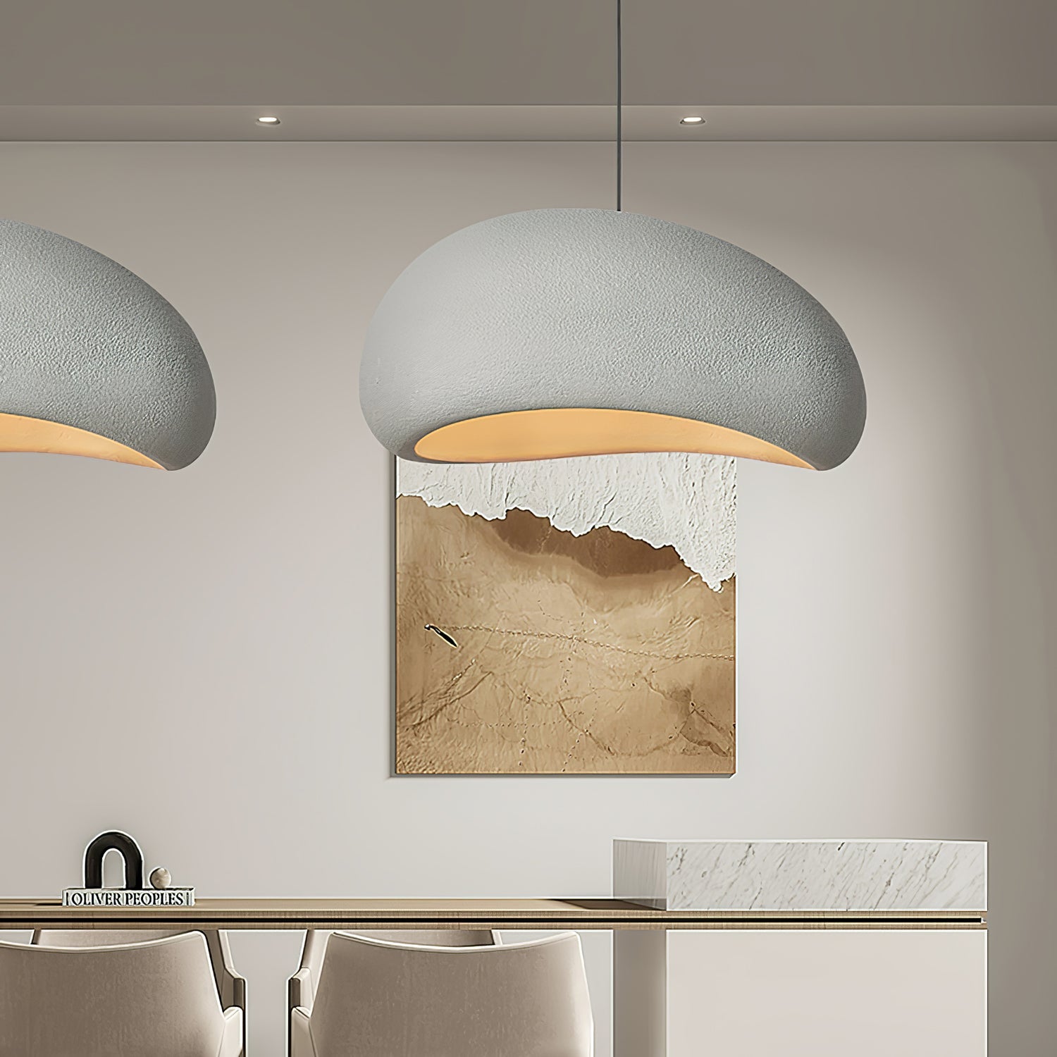 Pendant Light, Nubia Cloud Sphere, Polystyrene Shade, E26 LED