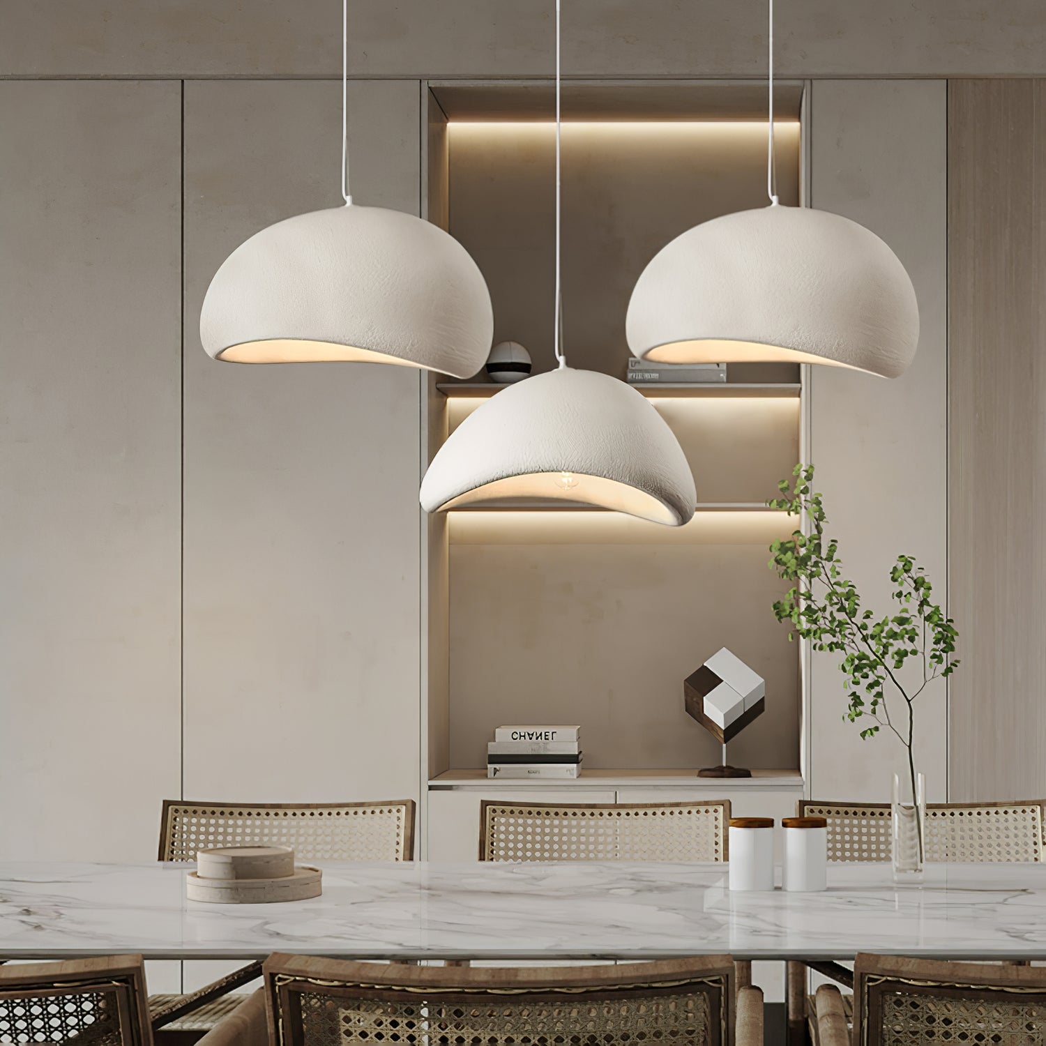 Pendant Light, Nubia Cloud Sphere, Polystyrene Shade, E26 LED