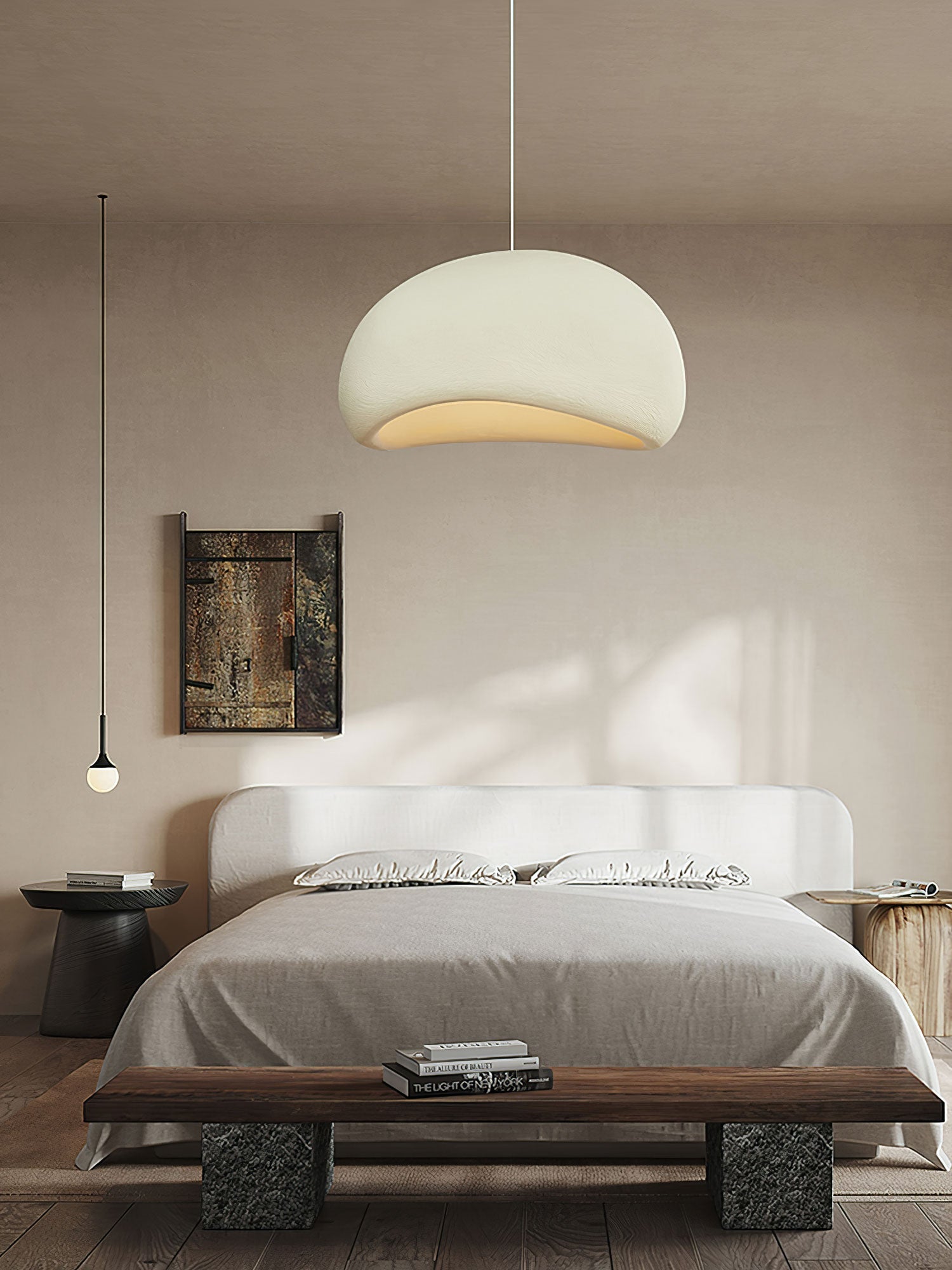 Pendant Light, Nubia Cloud Sphere, Polystyrene Shade, E26 LED