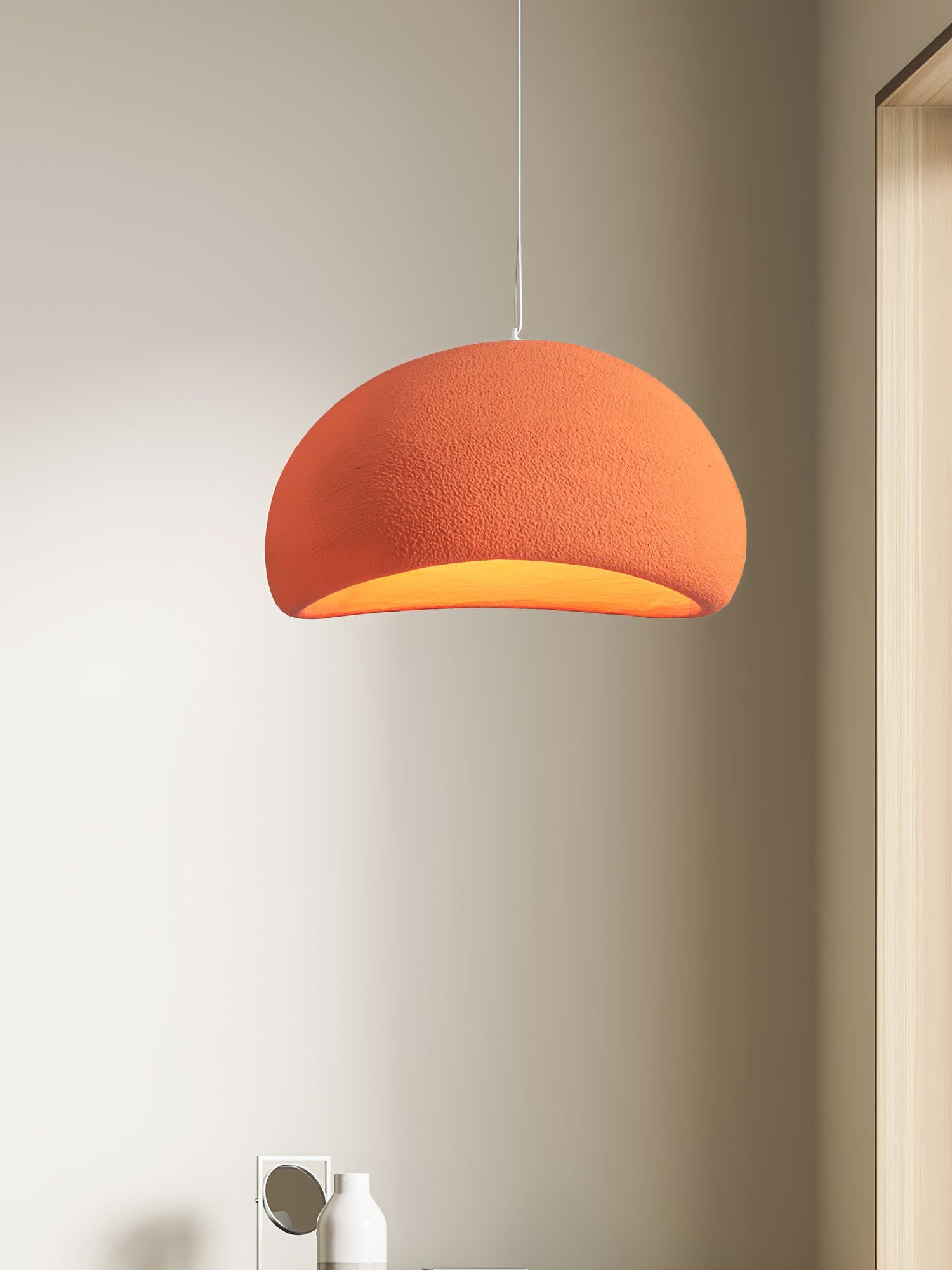 Pendant Light, Nubia Cloud Sphere, Polystyrene Shade, E26 LED