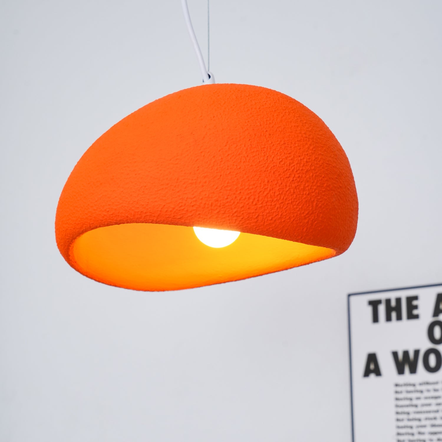 Pendant Light, Nubia Cloud Sphere, Polystyrene Shade, E26 LED