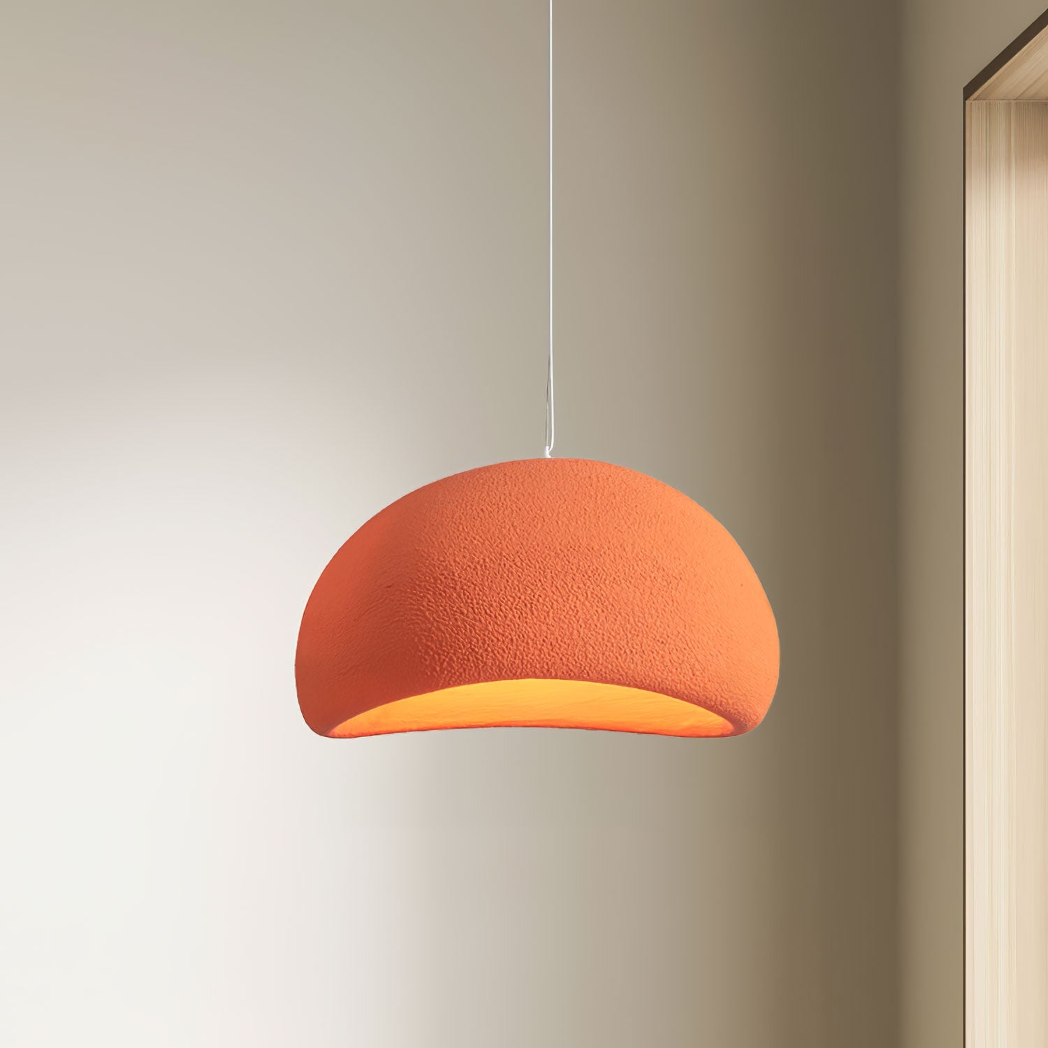 Pendant Light, Nubia Cloud Sphere, Polystyrene Shade, E26 LED
