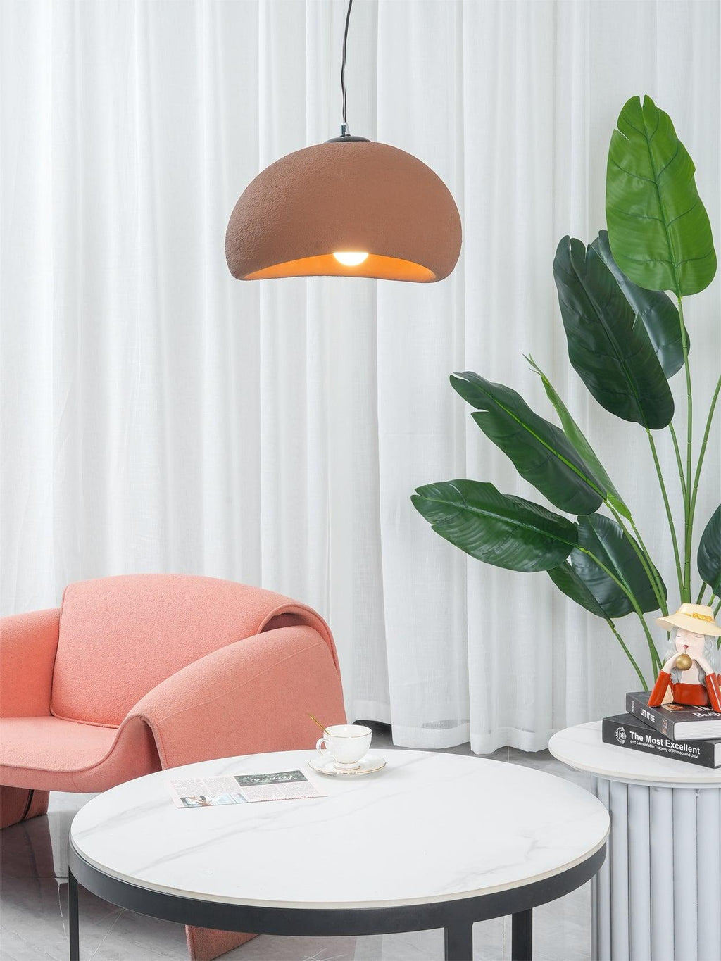 Pendant Light, Nubia Cloud Sphere, Polystyrene Shade, E26 LED