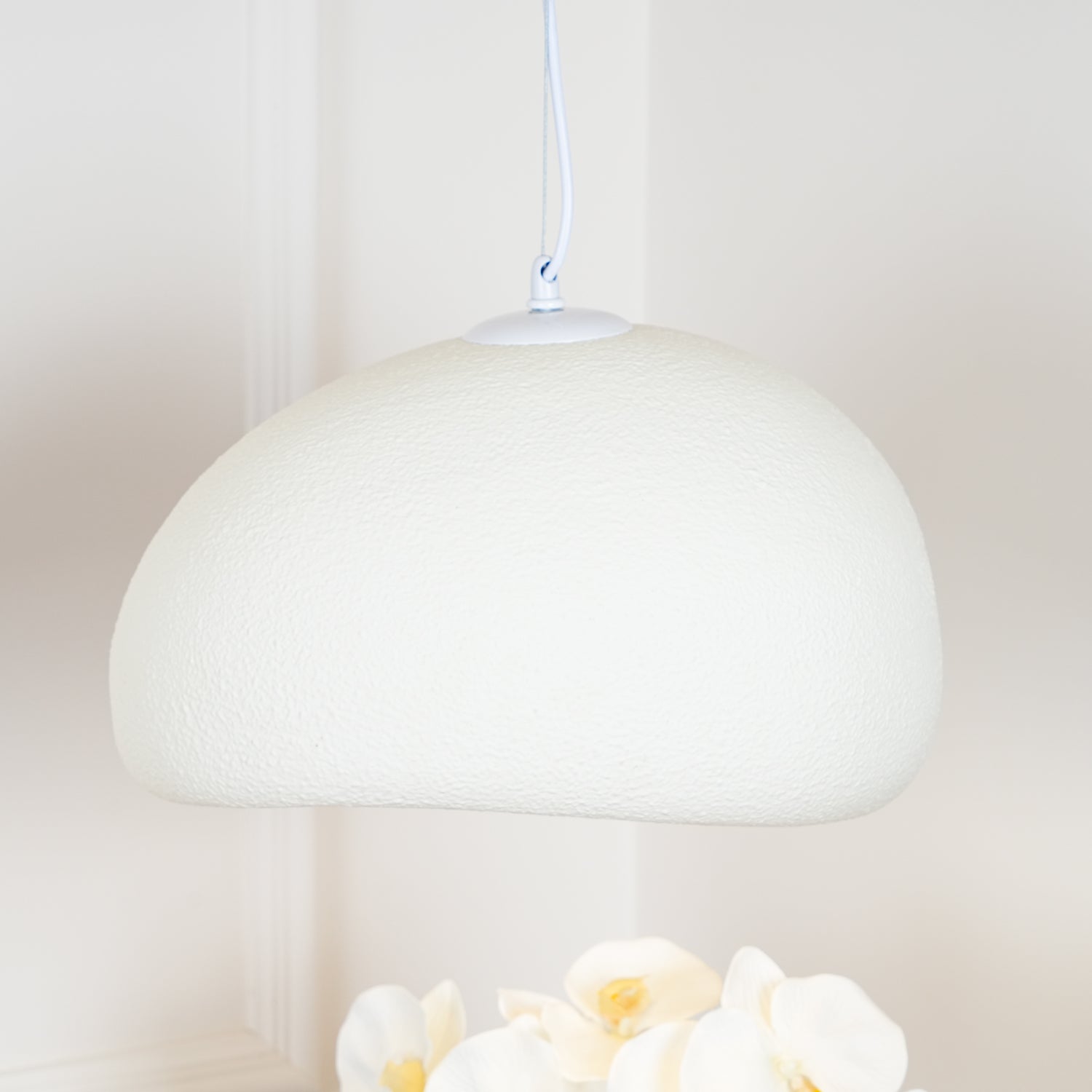 Pendant Light, Nubia Cloud Sphere, Polystyrene Shade, E26 LED