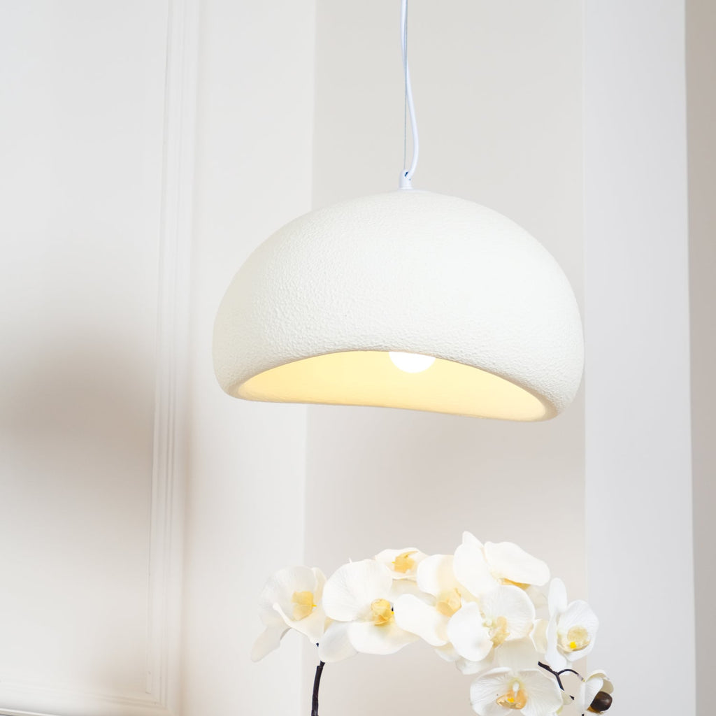 Pendant Light, Nubia Cloud Sphere, Polystyrene Shade, E26 LED