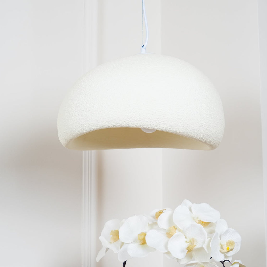 Pendant Light, Nubia Cloud Sphere, Polystyrene Shade, E26 LED