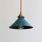 Conical Pendant Light, Vintage Textured Metal Shade, 12-Inch Diameter
