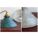 Conical Pendant Light, Vintage Textured Metal Shade, 12-Inch Diameter