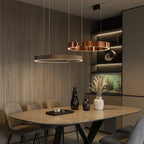 Ringpendel, rund LED-loftlampe, 24 tommer