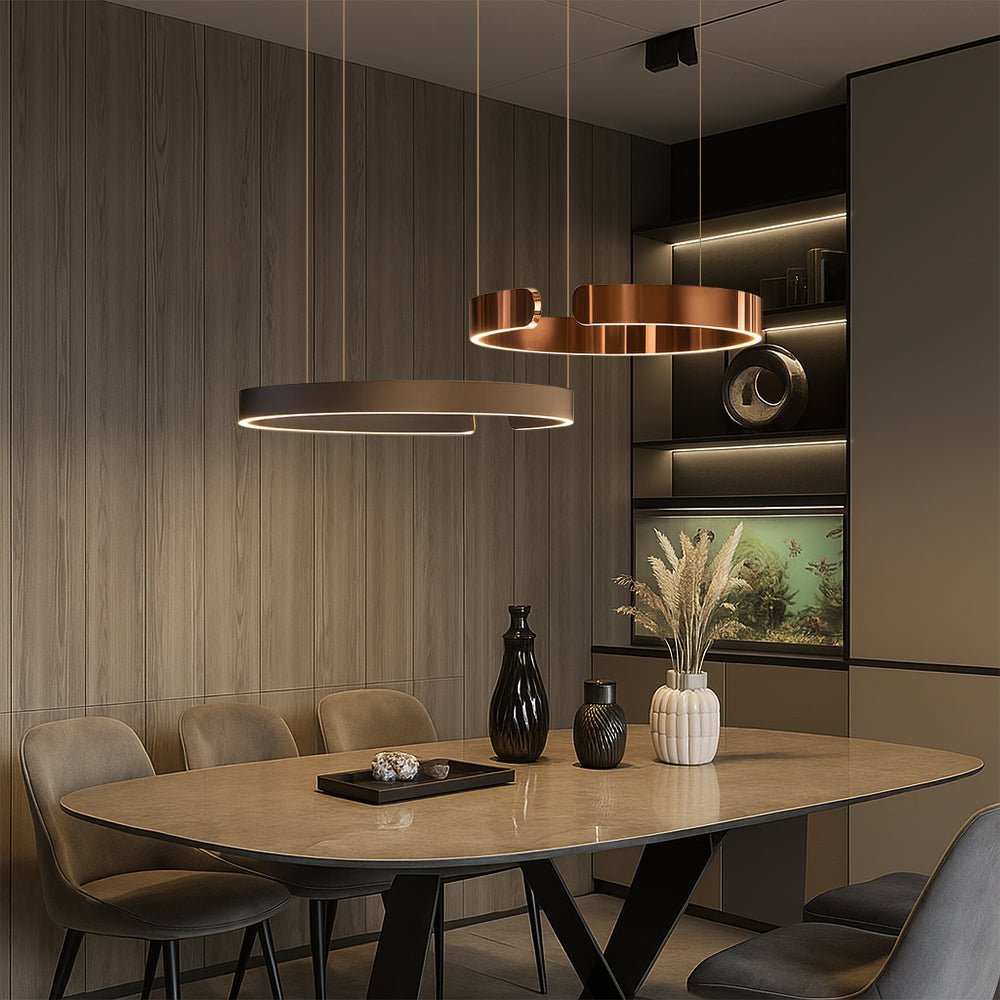 Ringpendel, rund LED-loftlampe, 24 tommer