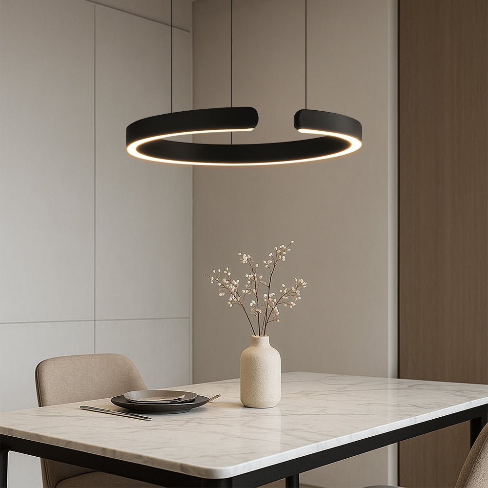 Ringpendel, rund LED-loftlampe, 24 tommer