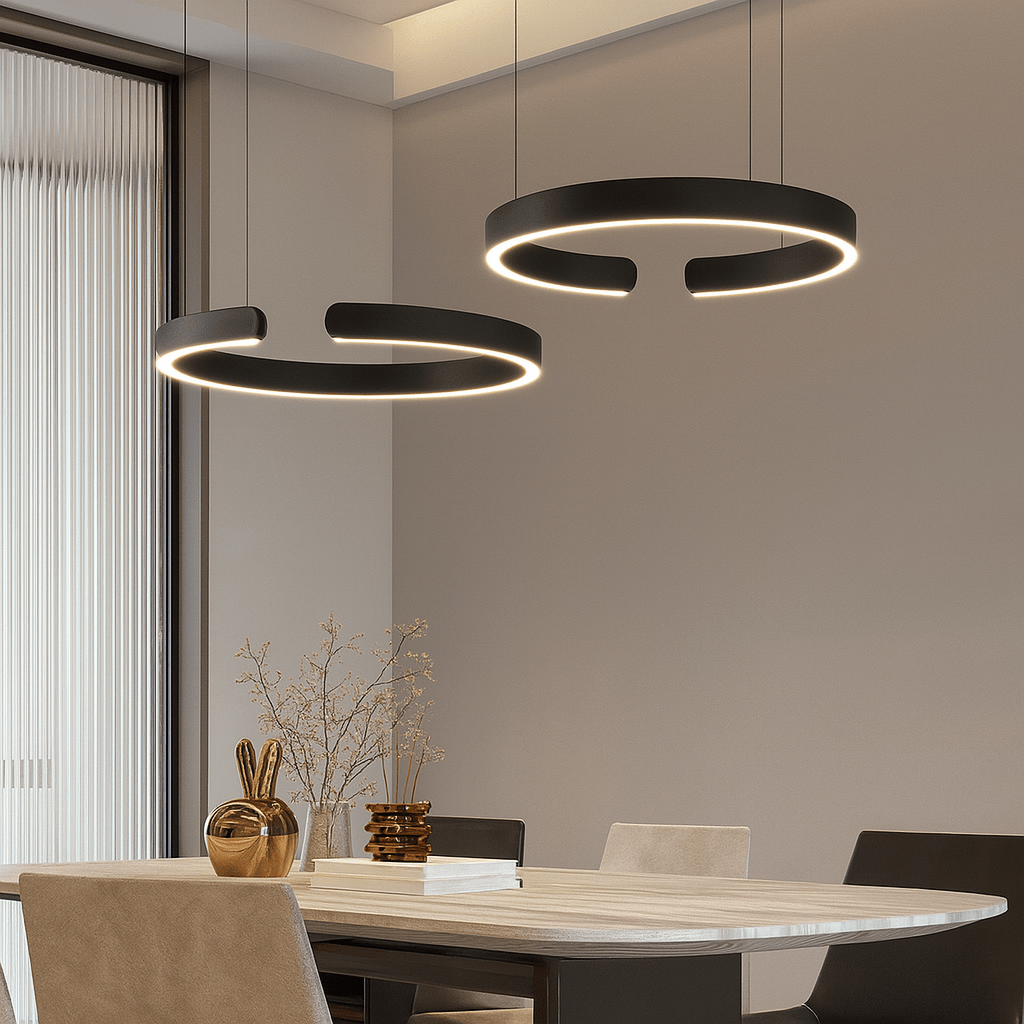 Ringpendel, rund LED-loftlampe, 24 tommer