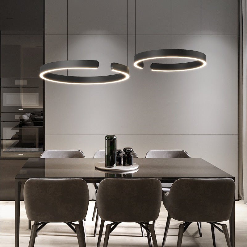 Ringpendel, rund LED-loftlampe, 24 tommer