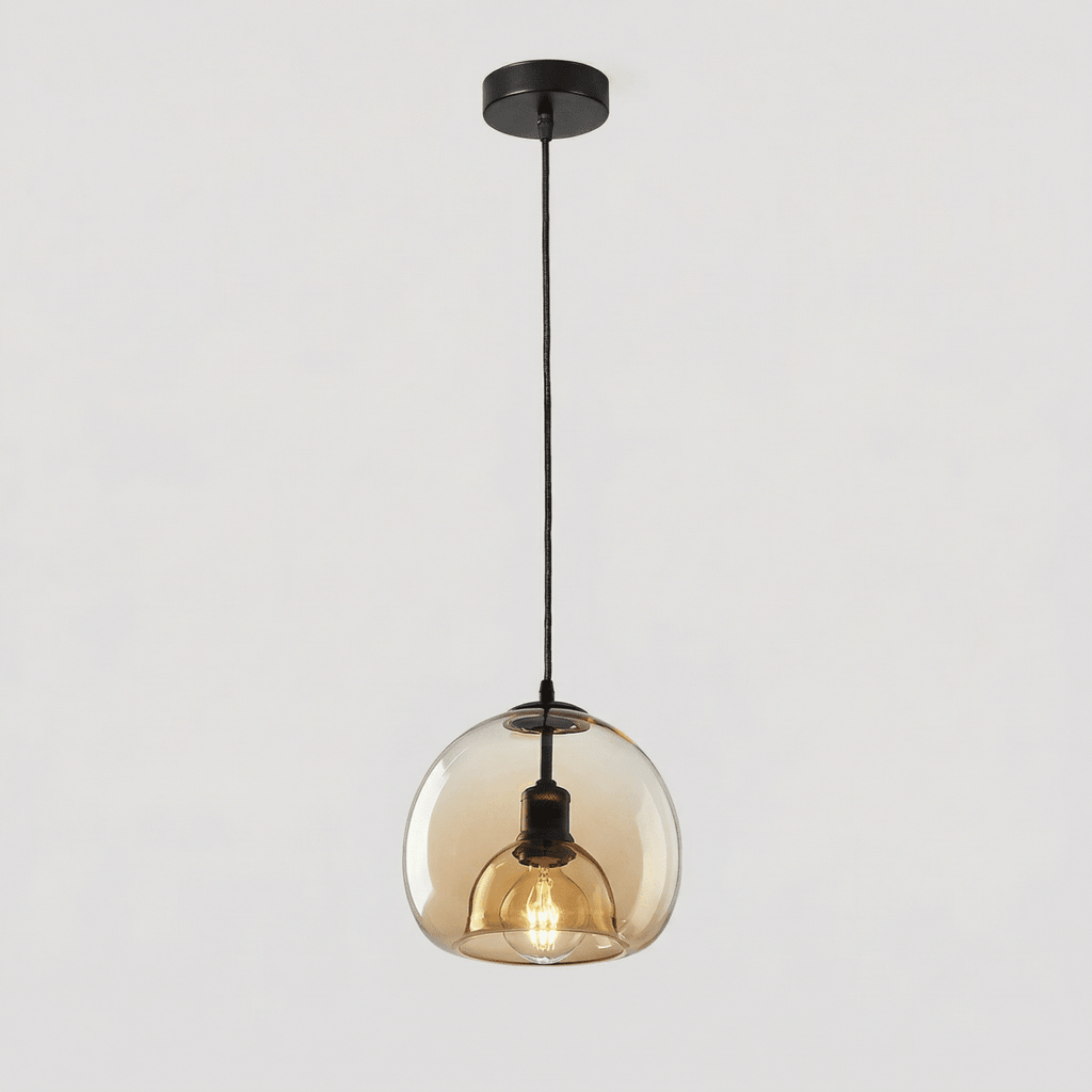 Lysekrone i glas med stearinlysdesign, nordisk moderne design, 20 tommer