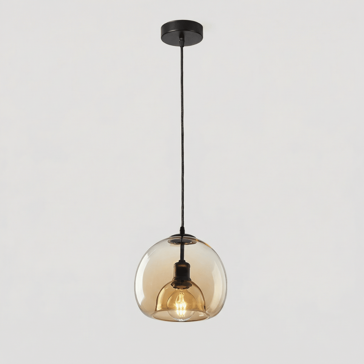 Lysekrone i glas med stearinlysdesign, nordisk moderne design, 20 tommer