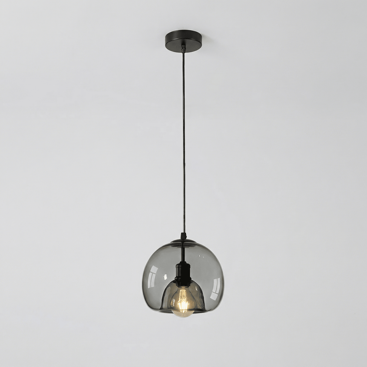 Lysekrone i glas med stearinlysdesign, nordisk moderne design, 20 tommer