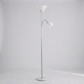 Floor Lamp, Dual-Head Metal Frame, Adjustable Reading Light