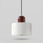 Pendant Ceiling Light, Glass Shade and Metal Body, 12-Inch, Adjustable Cable