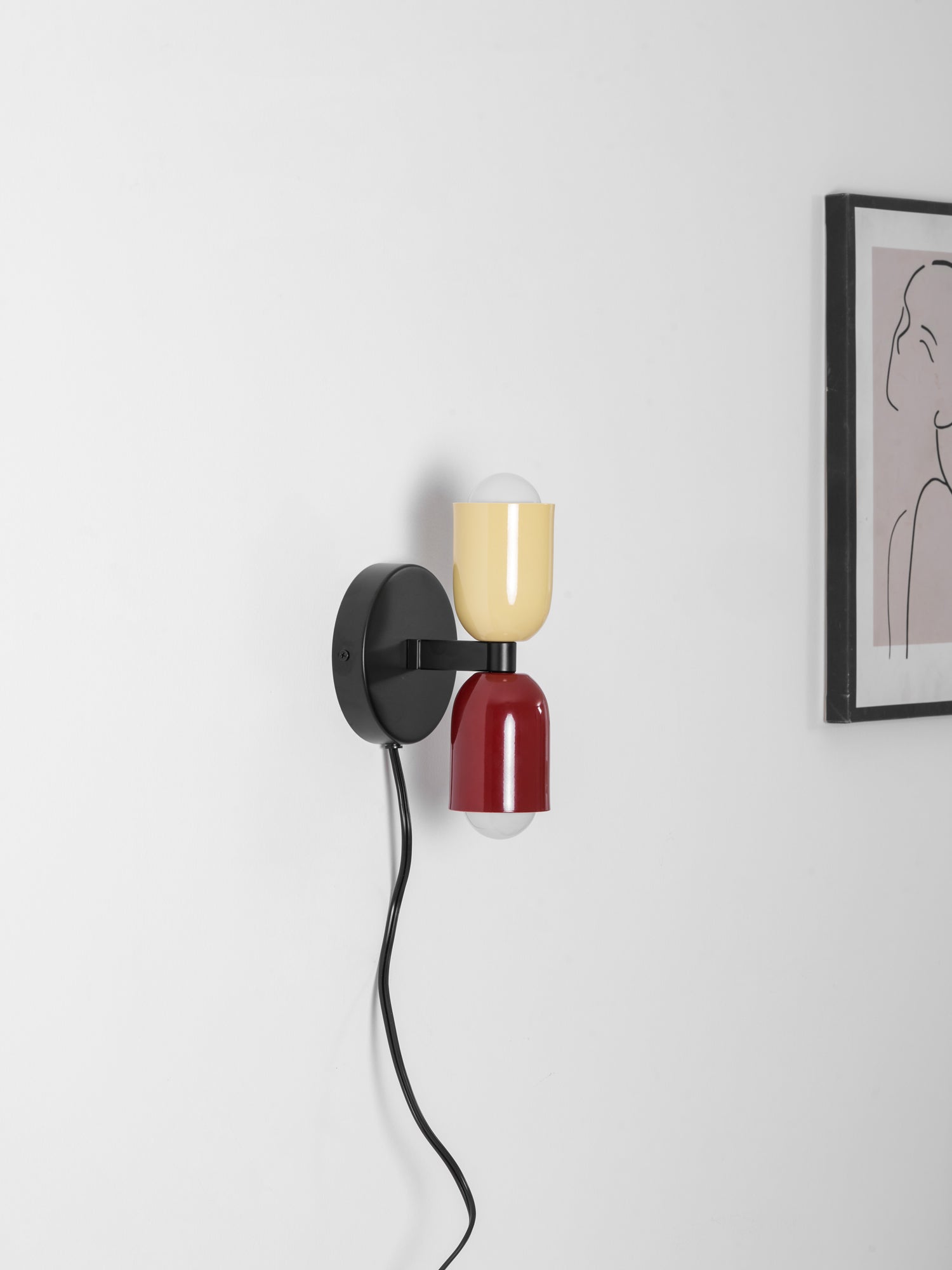 Wall Lamp, Couleur Double, Up and Down Light, E26/E27, Plug-In, Metal