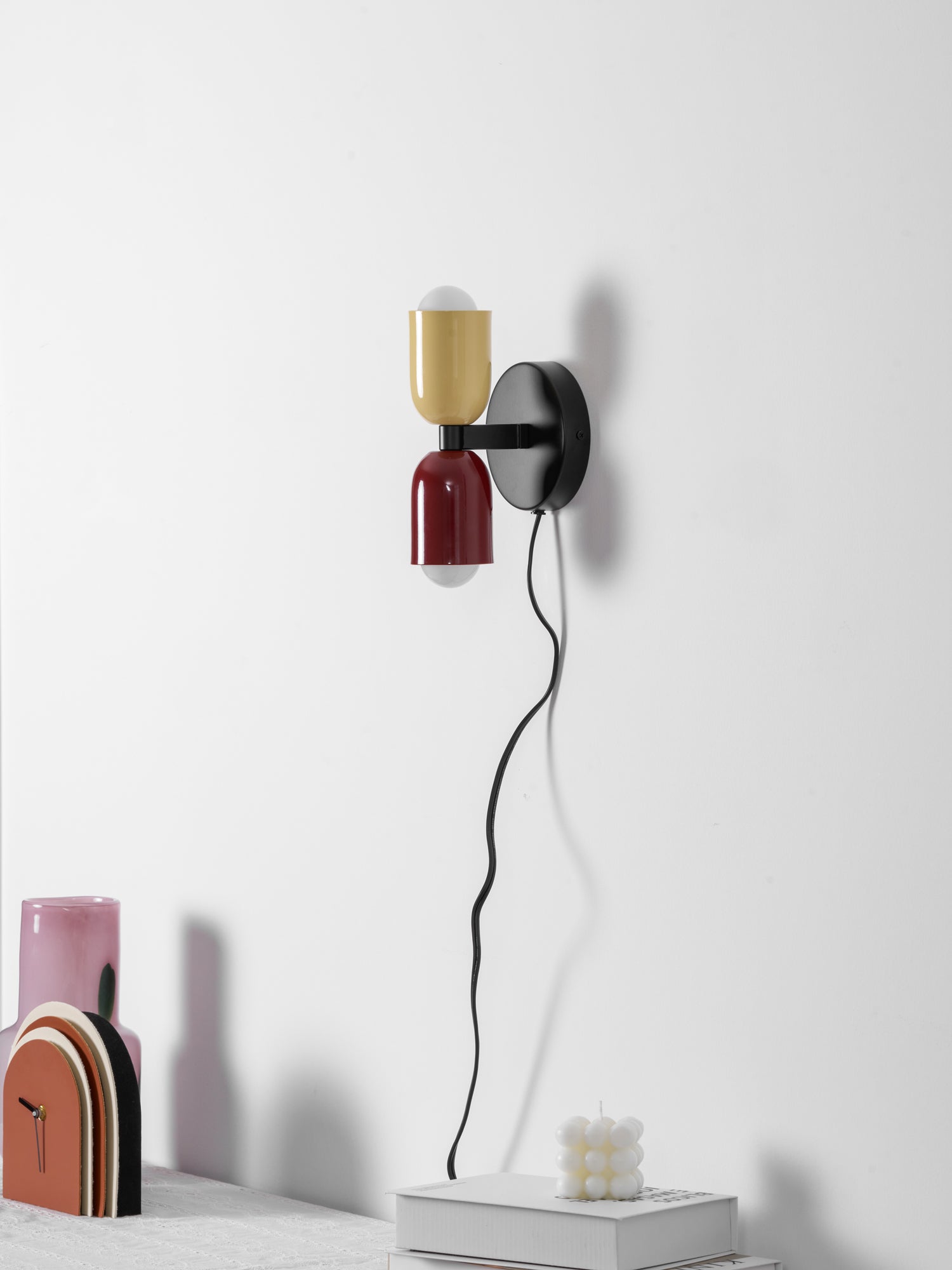 Wall Lamp, Couleur Double, Up and Down Light, E26/E27, Plug-In, Metal