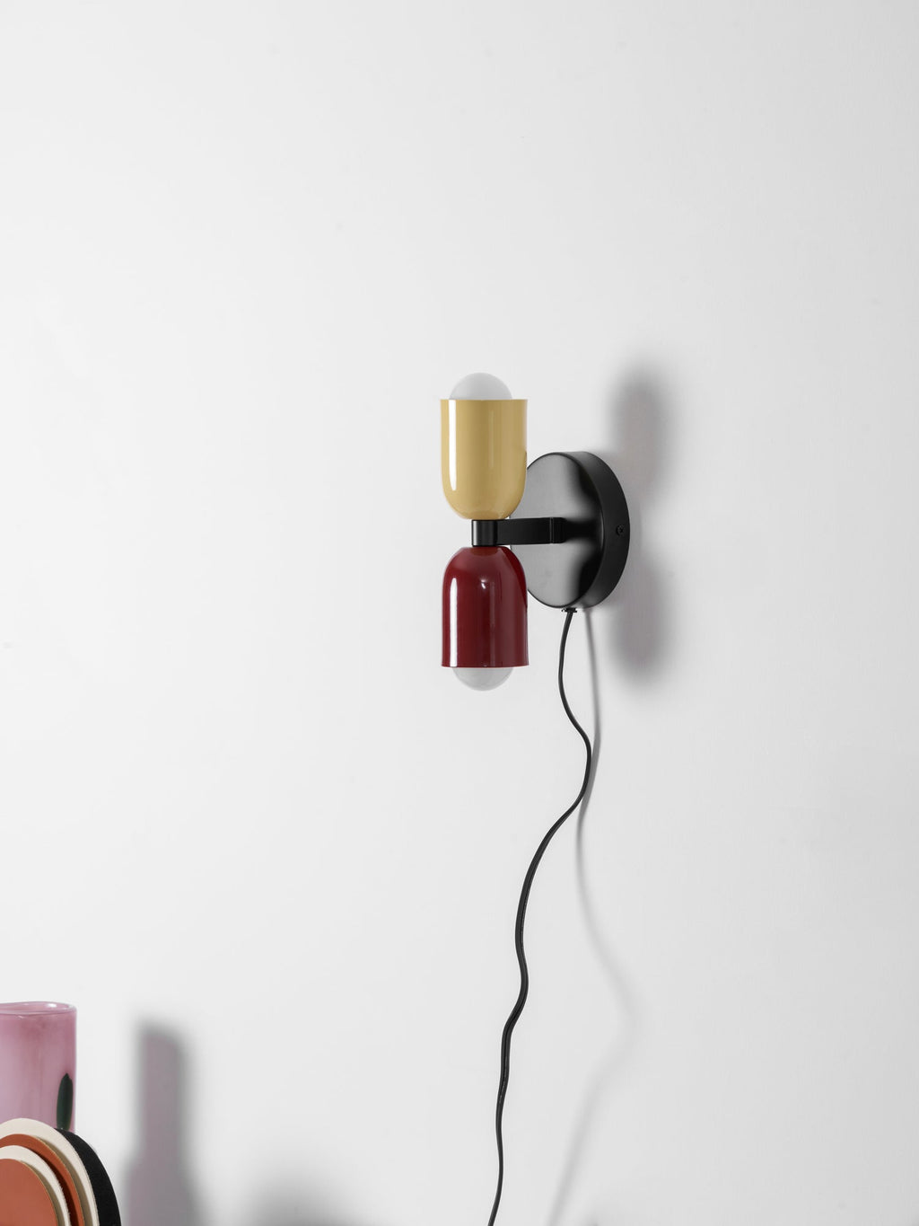 Wall Lamp, Couleur Double, Up and Down Light, E26/E27, Plug-In, Metal