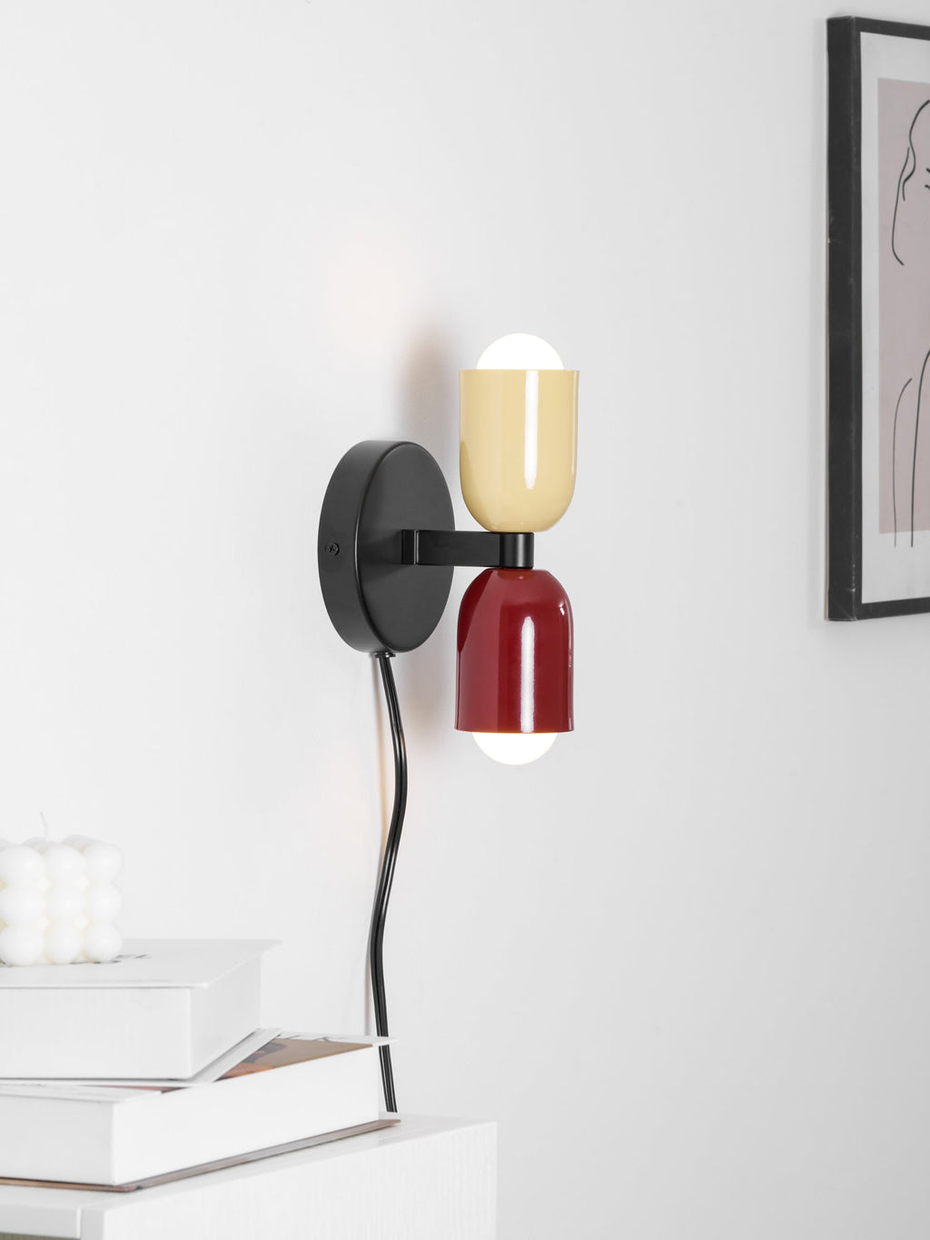 Wall Lamp, Couleur Double, Up and Down Light, E26/E27, Plug-In, Metal