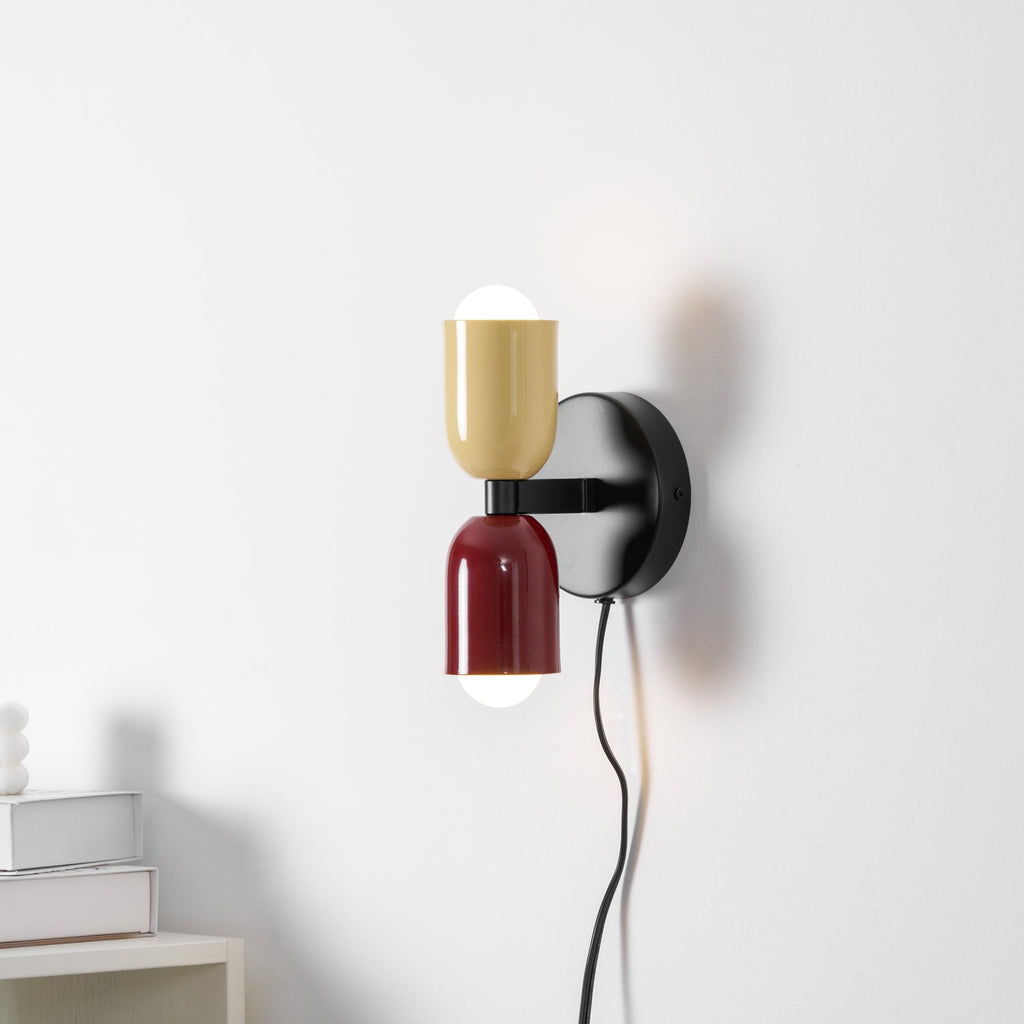 Wall Lamp, Couleur Double, Up and Down Light, E26/E27, Plug-In, Metal
