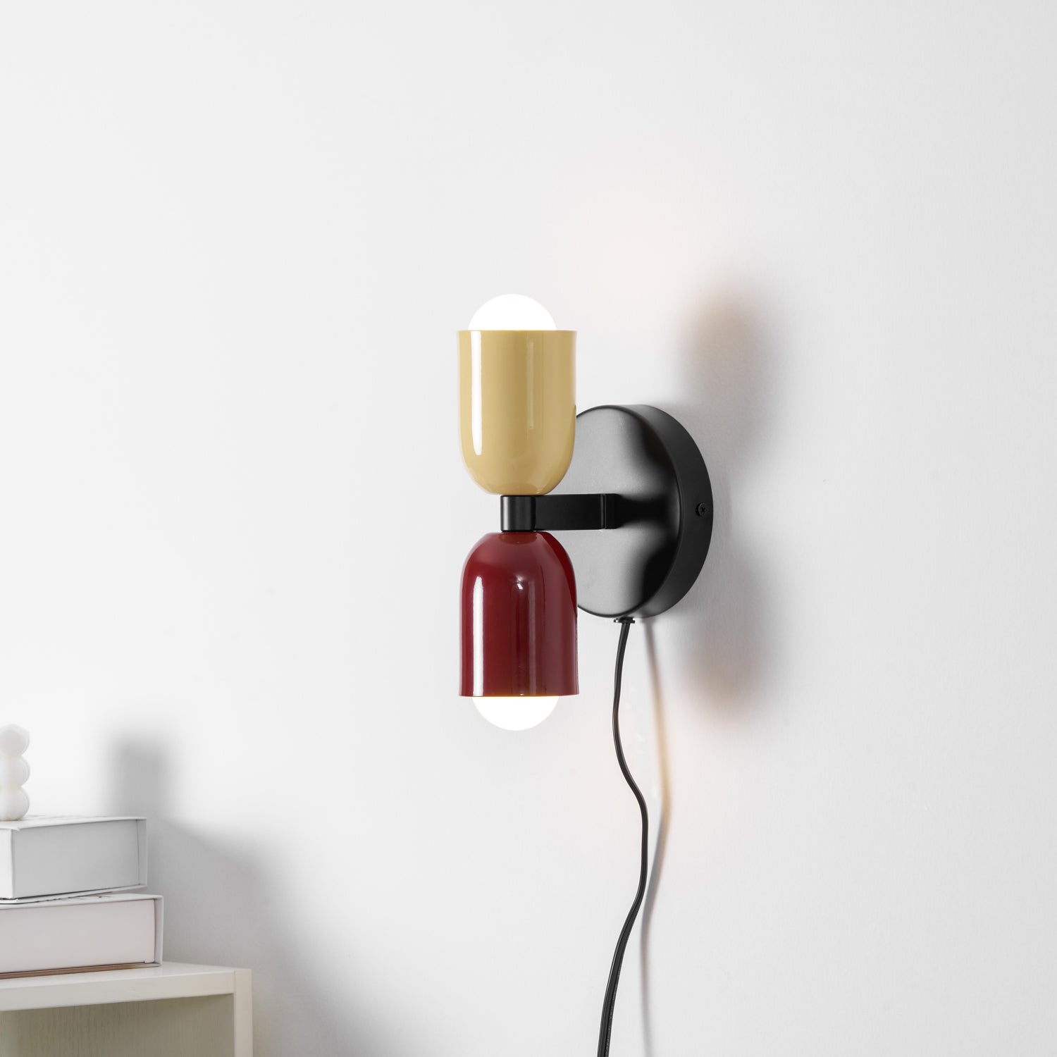 Wall Lamp, Couleur Double, Up and Down Light, E26/E27, Plug-In, Metal