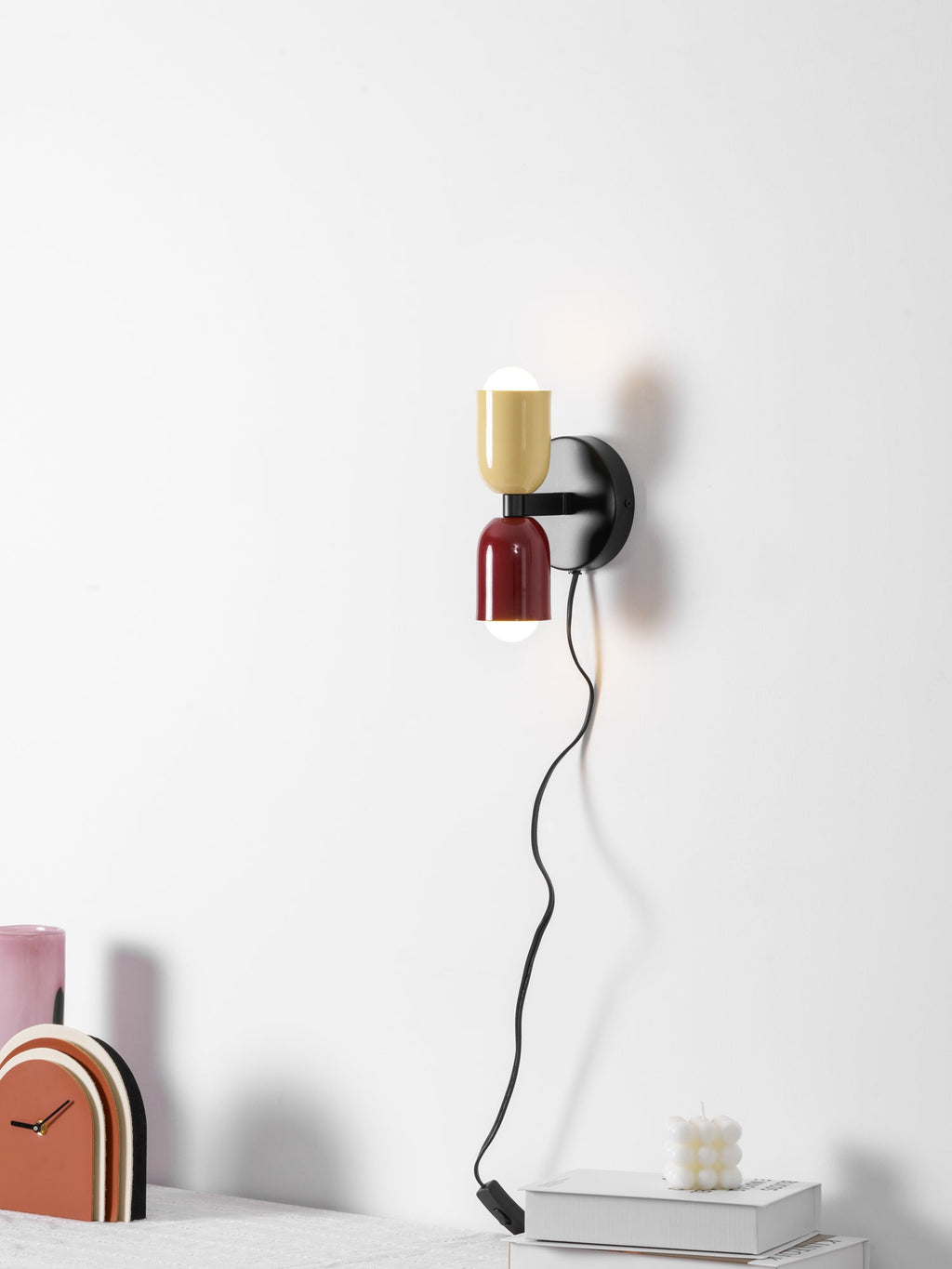 Wall Lamp, Couleur Double, Up and Down Light, E26/E27, Plug-In, Metal