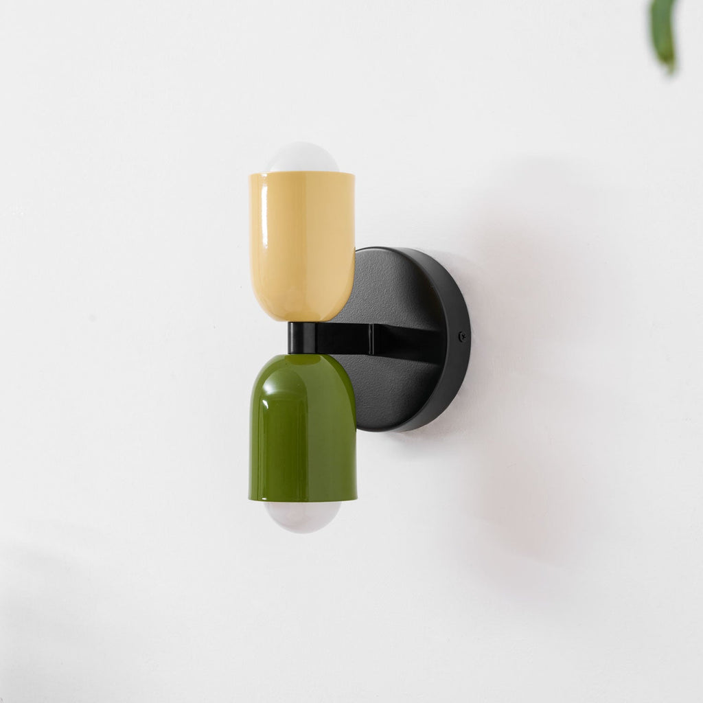 Væglampe, Couleur Double Op-Ned Glød, E26/E27, Metalskærme