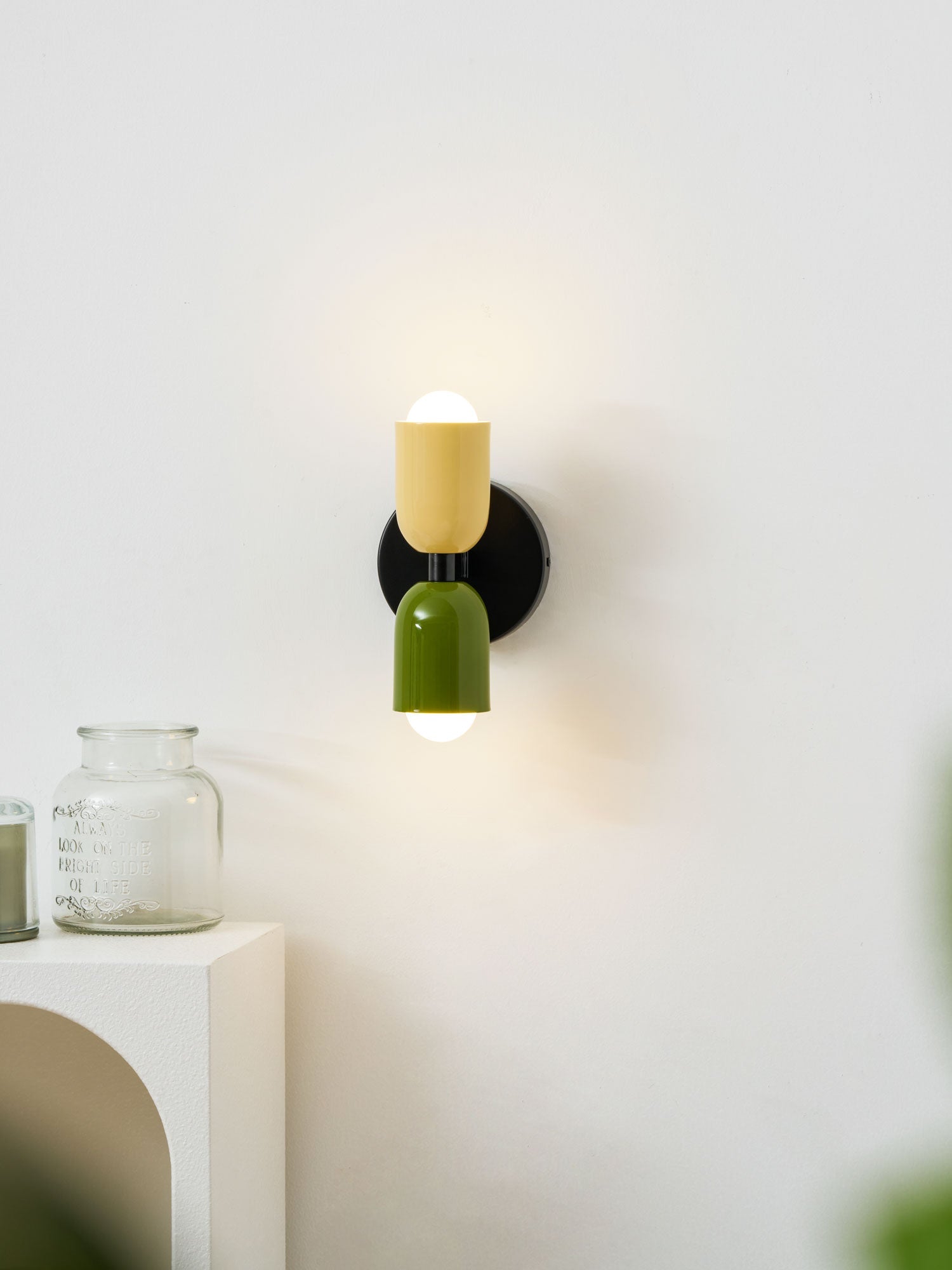 Væglampe, Couleur Double Op-Ned Glød, E26/E27, Metalskærme