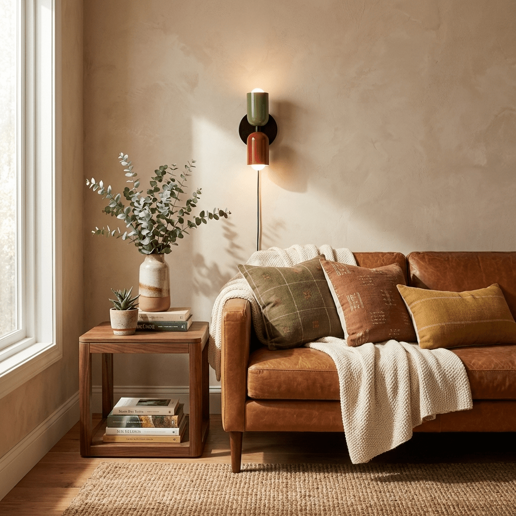 Couleur Double wall lamp shade and body detail on white