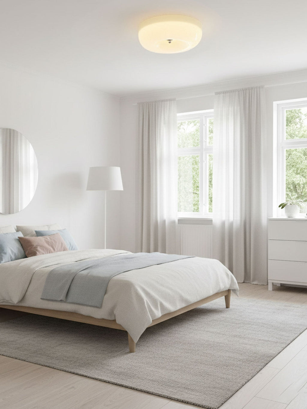Cream Pudding ceiling light in a white matt glass finish