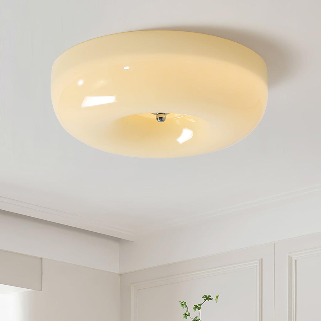 Cream Pudding ceiling light with soft warm glow