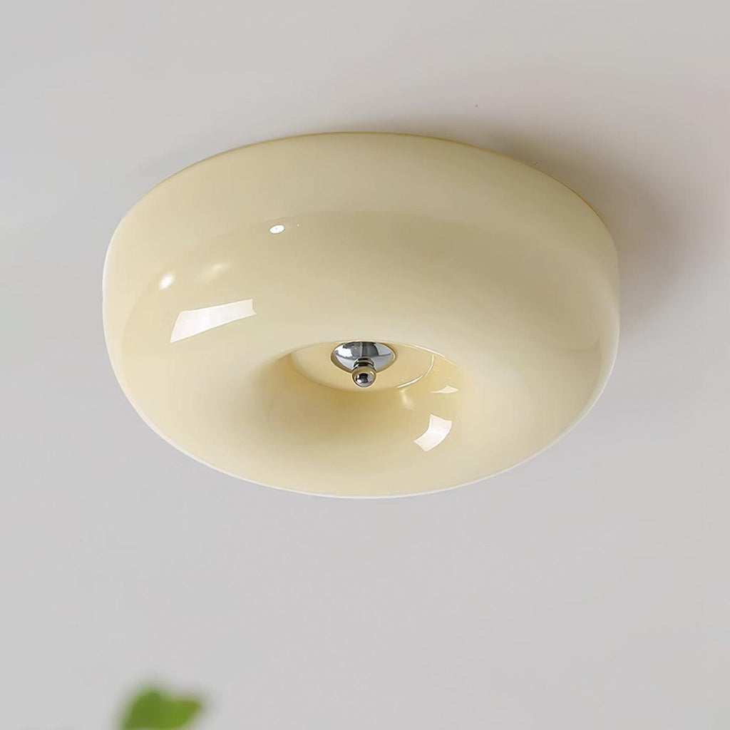 Cream Pudding Ceiling Light, Mouth-Blown Matt Glass, LED, Dimmable