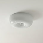 Cream Pudding Ceiling Light, Mouth-Blown Matt Glass, LED, Dimmable