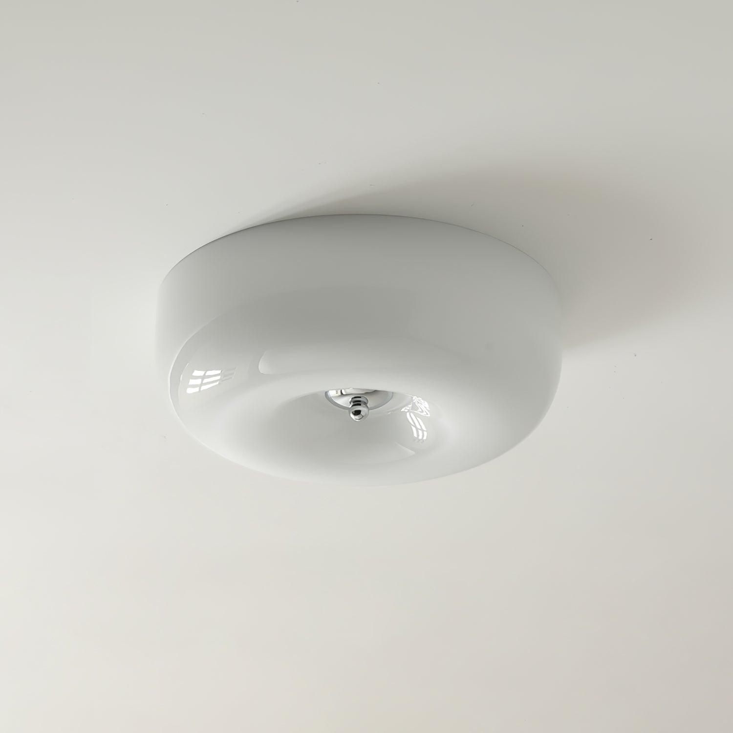 Cream Pudding Ceiling Light, Mouth-Blown Matt Glass, LED, Dimmable